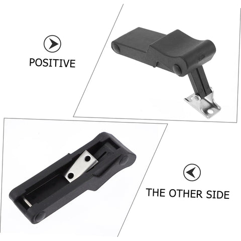 Heavy Duty Beefed Up Stainless Steel Over Center Door Latch With Soft Touch Rubber Pull Handle For Tight Install Spaces And Solid Cabinet Or Toolbox Quick Lockdown