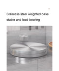 Tempered Glass Lazy Susan Turntable With Aluminum Swivel Bearing on kitchen countertop, extra large 100cm diameter