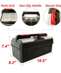 18.5 Inch Tool Box Organizer With Adjustable Compartments Portable Tool Storage Chest With Handle For Home Garage And Workshop