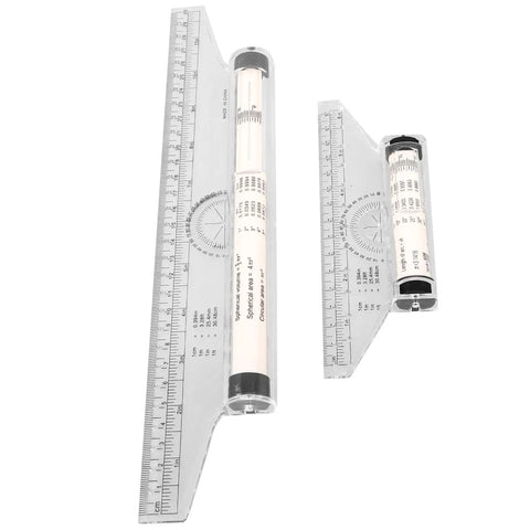 Badass Transparent Rolling Ruler And Drafting Kit For Slick Parallel Lines Precise Protractor Angles Smooth Arc Tracing 2 Pack