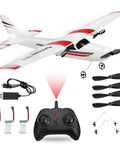 Lightweight 2 Channel RC Plane Ready To Fly 2.4GHz With 3 Axis Gyro For Beginners, Easy To Fly Glider, Durable EPP Construction shown with accessories