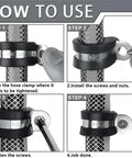 Cable Clamp Assortment Kit with 68 stainless steel clamps in 8 sizes and storage case; four-step installation guide.