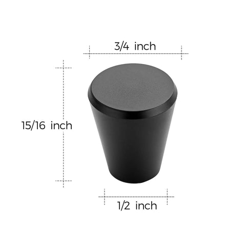 Matte Black Kitchen Cabinet Knobs 10 Pack 3/4 Inch Round Drawer Pulls For Cabinets Dresser And Doors Easy Upgrade For Any Room Euro Style Hardware With Smooth Finish Durable Handles For Daily Use