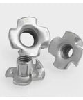 Four Claw T Nuts 20Pcs Zinc Plated M2 Blind Insert Tee Nut For Wood Furniture And Speaker Enclosures displayed on white background