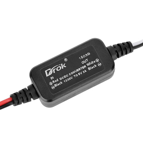 12V To 6V Buck Converter For Vehicles With 11 To 32V Input, 3A Output, 18W Power, Ultra Thin Case With Smart Heat Dissipation