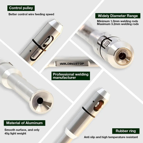 Pro Grade TIG Wire Feeder Pen For Precise Filler Rod Control, Aluminum Rod Holder For 1.0-3.2mm Wire, Lightweight Pencil Style