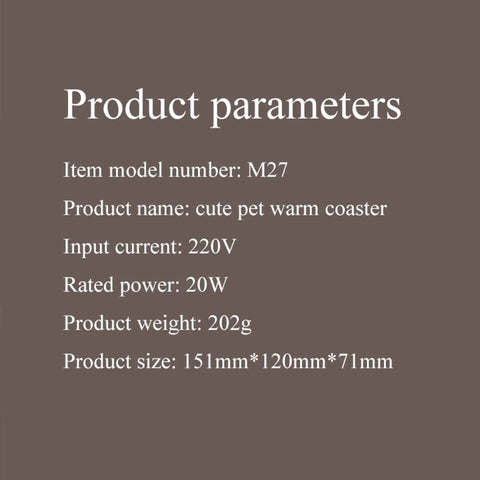 Smart Coffee Mug Warmer Set It And Forget It Design Automatic Gravity Detection Touch Controls Three Heat Levels Desk Beverage Heater specifications.