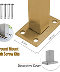 Super Heavy Duty Stainless Steel Glass Railing Baluster Post Clamp For Decks Patios And Balconies base with screw kit and decorative cover.