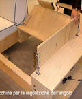 Installation of concealed hinge recliner gear adjustment hardware for folding sofa beds with multi-angle system