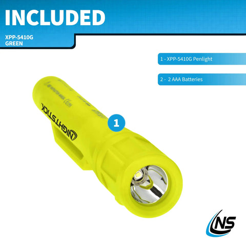Intrinsically Safe Permissible Penlight Built Tough For Tactical And Outdoor Use, 30 Lumen Green Beam, 147mm Length