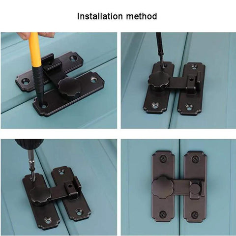 Installation process for Heavy Duty Stainless Steel Flip Hasp Latch With Foolproof Auto Return Action on barn doors.