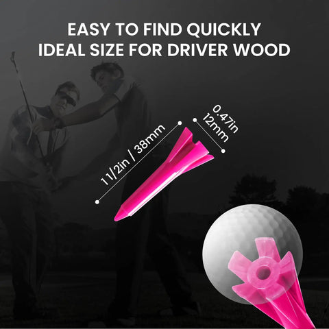 1.5 Inch 5 Prong Golf Tees Bulk Pack Plastic Short Tees For Irons And Hybrids Improve Ball Contact For Men Women Ladies Golf Balls