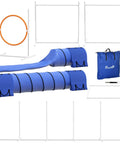 Agility Training Gear For Pets And Pups With Tunnels, Weave Poles, Adjustable Hurdles, Jumping Ring, Pause Box, And Whistle, Blue