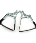 Stirrup Hoe Replacement Head Set for Hula Hoe Garden Weeder 304 Stainless Steel Durable 2 Pack with Dual Cutting Edges shown top view.