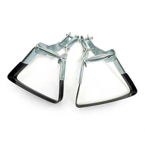 Stirrup Hoe Replacement Head Set for Hula Hoe Garden Weeder 304 Stainless Steel Durable 2 Pack with Dual Cutting Edges shown top view.