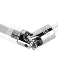 Chrome universal joint from Heavy Duty Quarter Inch Drive 33 Piece Socket And Ratchet Set with Six Point Standard And Deep Sockets