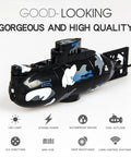 Mini RC Submarine With Waterproof Hull High Speed Remote Control Diving Boat for pools, lakes, indoor and outdoor adventures.