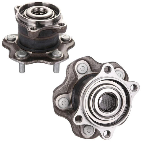 Pre Greased AWD Rear Wheel Bearing And Hub Assembly For 2008 2013 Nissan Rogue 5 Lug Non ABS 2 Pack with multi-lip seals