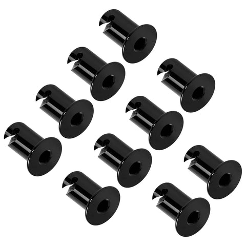 Rock Solid Heavy Duty Stainless Steel Dzus Quarter Turn Fasteners With 0.500 Inch Grip And Seven Sixteenths Inch Black Button Heads Built Tough For Custom Vehicles 10 Pack, black button heads.