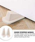 5 Pack Door Wedge Stoppers Rubber Anti Skid Prevent Slamming For Home And Office under door on wood floor