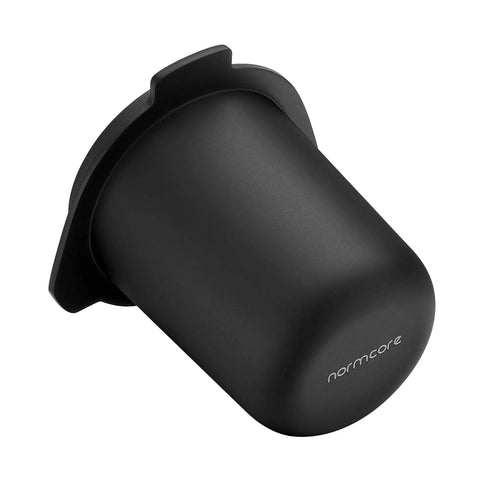 53.3mm Portafilter Dosing Cup In 304 Stainless Steel With Matte Black Nonstick Finish, Easy Grinder To Portafilter Transfer For 54mm Breville And Sage Machines Including Barista Express Pro Touch Bambino Plus Infuser And Duo Temp Pro, side view of cup with black finish