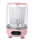 Game Changing Go Anywhere Portable Mini Washing Machine For Socks And Underwear With Hassle Free Cordless Operation Ultra Compact 3 Liter Tank Three Quick Wash Cycles A Sick Little Helper For Dorm Travel Or Camping Adventures in pink with white inner basket.