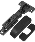 Hidden Cabinet Door Hinge With Silent Damping And Soft Close Premium Kitchen Hinge Set with mounting hardware, black metal hinge