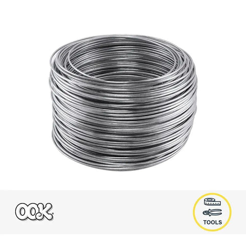 18 Gauge Galvanized Hobby Wire 110 Ft Coil, Heavy Duty 25 Lb Strength Steel Utility Wire, coil view, garden and DIY use