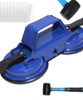 Heavy Duty Floor Gap Fixer Tool Sporting Dual Suction Cups And A Forty Five Degree Hammer Face For Laminate Vinyl Fixes with pads.