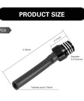 2 Pack CNC Aluminum Gas Cap Vent Tube With Steel Balls Universal Fuel Cap Air Vent Hose dimensions shown