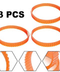 Grab This 3 Piece Drive Belt Replacement Kit For Your Ride! Fits Models Like 225007, 1900B, And N1923B. These Durable Belts Slash Vibration And Boost Engine Performance While Delivering Smooth High Mileage Power Without The Hassle Of Frequent. 3 orange drive belts, 3 pcs set