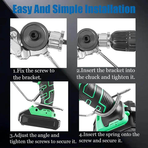 Turns Any Drill Into A Fast Burr Free Cutter With Titanium Coating A Game Changing Sheet Metal Nibbler Attachment installation steps