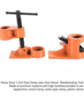 1 Inch Pipe Clamp Set With Cast Iron Jaws Vise Fixture For Woodworking Cabinets And Boxes Holds Wood Tight During Glue Ups DIY Friendly Clamp Kit