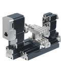 60W Mini Metal Lathe Machine High Speed 12k Rpm Precision Turning Tool with metal components and compact design for precision work.