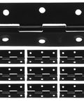 Slick Black Stainless Steel Butt Hinges Foldable With Screws Flat Opening Design For Cabinet Doors And Wooden Boxes