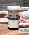 Sourdough Starter Kit With 37 Oz Wide Mouth Glass Jar For Bread Making Feeding Band With Time Markers Cloth Cover Spatula And Thermometer