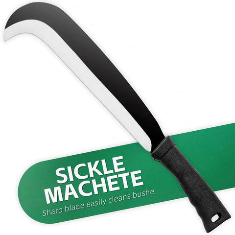 Beastly Heavy Duty Yard Work Machete With Curve Blade For Cutting Trees And Brush Clearing Billhook Sickle Garden Tool