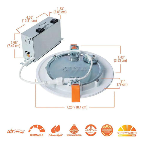 Ultra Slim 6 Inch Canless Led Recessed Ceiling Light With Regressed Lens And Anti Glare Shield 5Cct Tunable White 900 Lumens Zero Housing Required No Sweat Diy Mounting Straight Up Sleek Profile For Modern Interiors