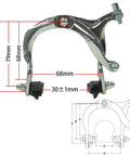 Front And Rear C Type Bike Brake Calipers Set All In One With Levers And Inner And Outer Cables For Mountain And Road Bikes Silver