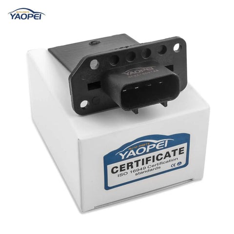 Beefy Plug-And-Play Blower Motor Resistor Replacement For Ford F-150 F-250 F-350 on white box with certification label