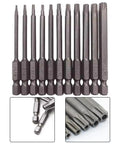 Premium Steel Torx Driver Bit Set With Strong Magnetic Tips And Stable Concentric Design Perfect For T6 To T40 Torx Screws In Auto Shop Electronics Repair And General Hardware Jobs Across The Nation; 11-piece steel magnetic bits