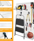 Slatwall Panel 6 By 24 Inch PVC Wall Mounted Slat Wall Rack For Garage Organization Pro Grade White Waterproof Fire Resistant Panel System with tools and accessories