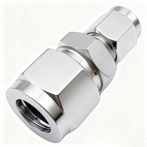 Lophtnix 304 stainless steel compression tube fitting, reducing union, straight adapter 1/4 in to 3/8 in OD