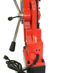 Heavy Duty Magnetic Core Drill Press Machine Featuring Kickass 1350W Motor and Rock Solid 3372 Pound Magnet Force side view with power cord