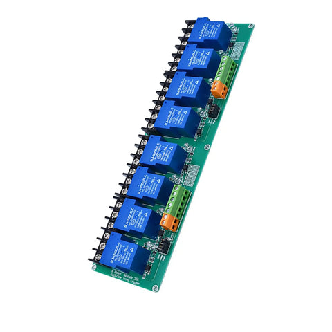 Eight Channel Transmit Component Board For 5V DC Load Control And Smart Home Networking, Plug And Play Setup, No Brainer Easy Install, Built To Last, High Performance Automation Hub Pro eight-relay PCB with screw terminals