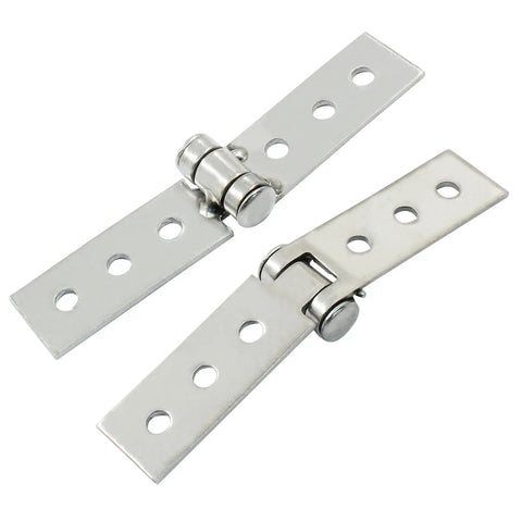 Top Tier 3 Inch Sliding Barn Door Hinges 4 Pack Silver Stainless Steel Foldable Pivot Design showing smooth pivot joint detail