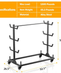 Heavy Duty Mobile Conduit And Lumber Storage Rack Rock Solid Build With Six Swivel Caster Wheels Smooth Sailing Alloy Steel Pipe Organizer For Daily Grind dimensions and specifications view.