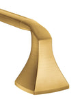 Close-up of Super Stylish Brushed Gold 24 Inch Bathroom Towel Bar with sleek modern brushed texture and elegant design detail.