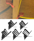 Super Clean Cable Stackers With 25 Count Pack Of Sturdy Plastic Wire Clips And Stainless Steel Nails for organizing cables on wood.