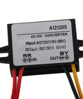 Badass Waterproof Step Down Voltage Converter AC DC Power Module With IP67 Sealing And Overload Protection Zero Hassle 12V Adapter up close with visible wires.